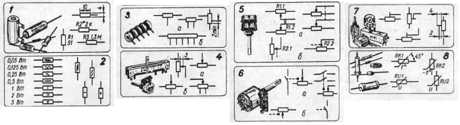 резисторы, постоянные, переменные, подстроечные, терморезисторы