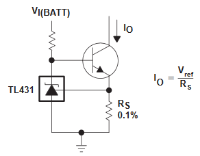 схема включения TL431 в режиме стабилизации тока