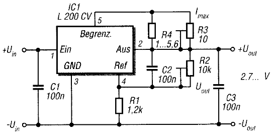 схема для зарядки малогабаритных аккумуляторов током (регулируется) до 1 А на L200